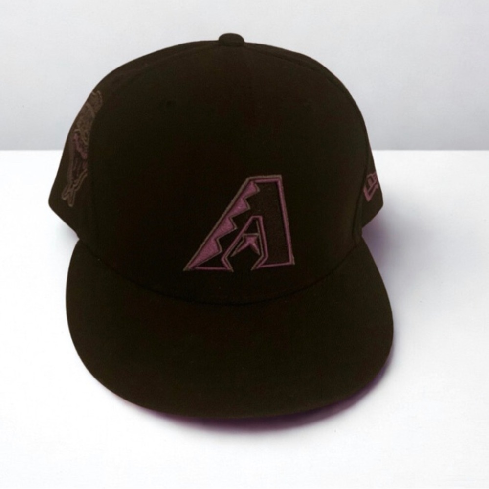 Black/Purple Arizona diamondbacks fitted cap 7 5/8